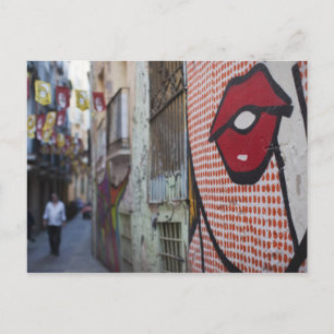 Postal Arte callejero en la calle de la Libertad