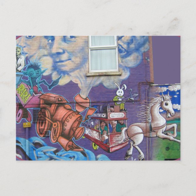 Postal Arte callejero en la pared (Anverso)