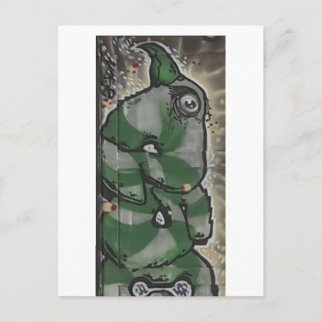 Postal arte callejero ojo de águila (Anverso)