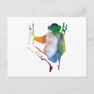 Postal arte chimpancé