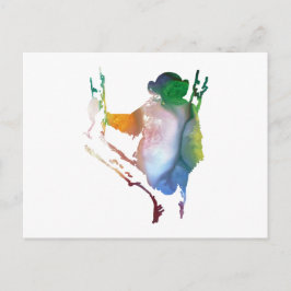 Postal arte chimpancé