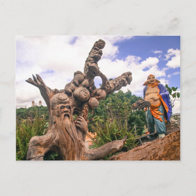 Postal Arte chino en Dalat, Vietnam (Anverso)