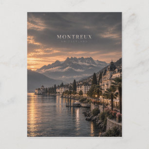 Postal Arte Cinematográfico en Monocromo de Montreux