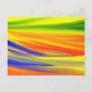 POSTAL ARTE COLORIDO DE PINTURA DE LLUVIA