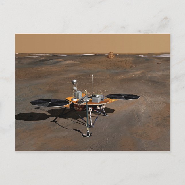 Postal Arte conceptual de Phoenix Mars Lander (Anverso)