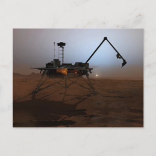 Postal Arte conceptual de Phoenix Mars Lander en Twilight