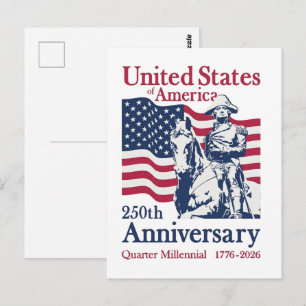 Postal Arte Conmemorativo del 250 Aniversario de los Esta