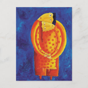 Postal Arte Contemporáneo Acrílico Pintura Juntos