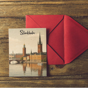 Postal Arte contemporáneo de la ciudad de Estocolmo Sueci