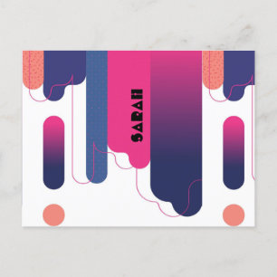 Postal arte contemporáneo de la línea de arco mínimo Post