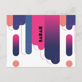 Postal arte contemporáneo de la línea de arco mínimo Post