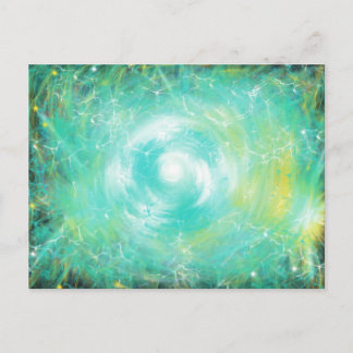 Postal Arte Cristiano de Alabanza Green Lightning Trinity