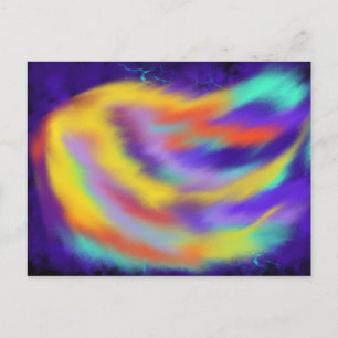Postal Arte Cristiano Moderno del Fuego del Espíritu Sant