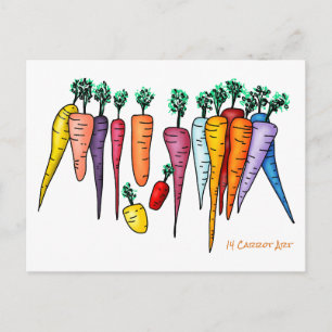 Postal Arte de 14 zanahorias