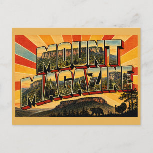 Postal Arte de acantilado del pico más alto de Mount Maga