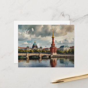 Postal arte de acuarela de Berlín