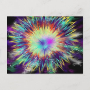 Postal Arte de adoración Rosa Aqua Azul Amarillo 20 de oc