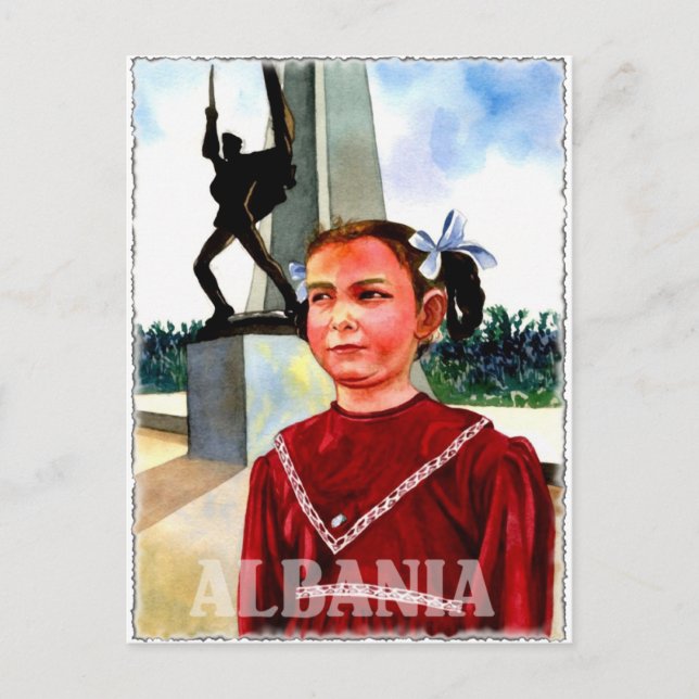 Postal Arte de Albania (Anverso)