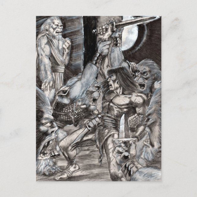 Postal Arte de apocalipsis bárbaro 002 (Anverso)