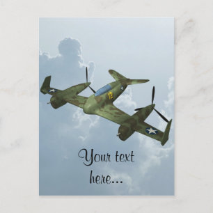 Postal Arte de Aviación Militar de Vuelo de Warbird Vinta