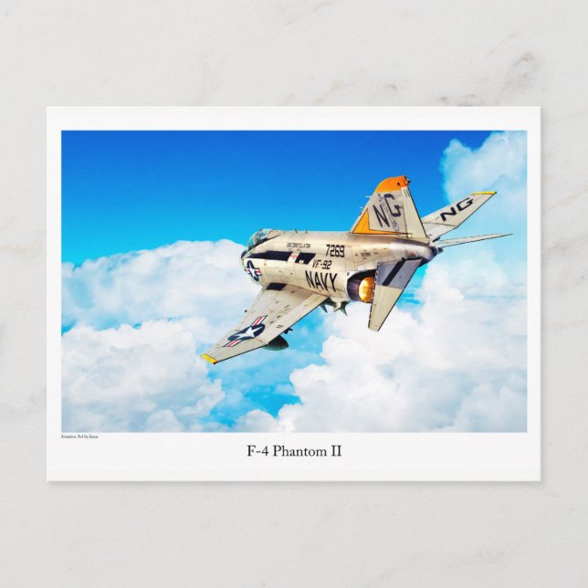 Postal Arte de AviaciónPostal "F-4 Phantom II" (Anverso)