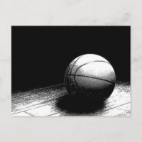 Arte de baloncesto blanco negro