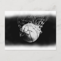 Arte de baloncesto en blanco y negro