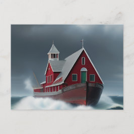 Postal Arte de Barco de Iglesia