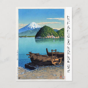 Postal Arte de barcos costeros de Guay oriental Hasui Kaw