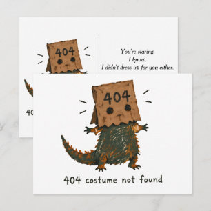 Postal Arte de Beardie de disfraces de Halloween 404 no e