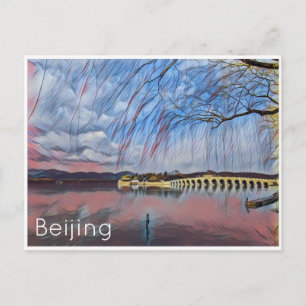 Postal arte de beijing en el palacio de verano