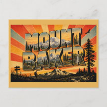 Arte de bosque antiguo del volcán Monte Baker WA