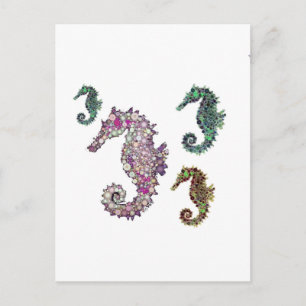 Postal Arte de caballitos de mar por LeahG