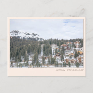 Postal Arte de cabaña en la estación de esquí de Arosa Su