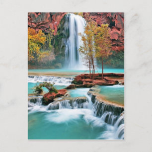 Postal Arte de caída del agua