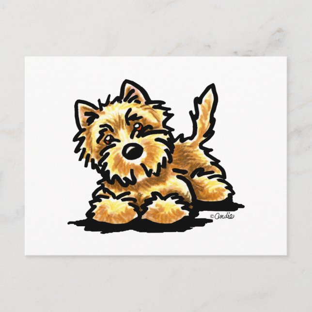 Postal Arte de Cairn Terrier (Anverso)