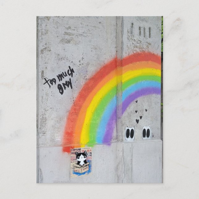 Postal Arte de calle Rainbow Street (Anverso)
