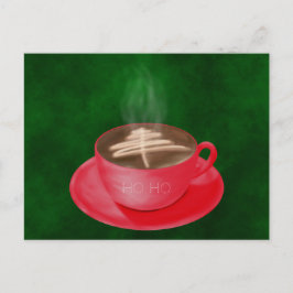 Postal Arte de Capuchino de Navidad