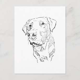 Postal Arte de cartel de Labrador Retriever, impresión pa