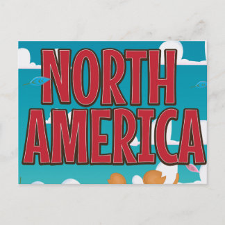 Postal Arte de cartel de viaje de dibujos animados de Nor