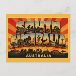 Postal Arte de cartel de viaje vintage de Australia Merid