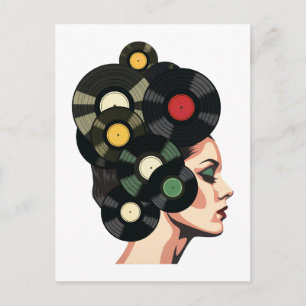Postal Arte de cartel de vinilo retro estilizado