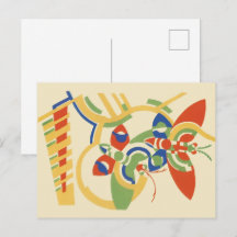 Arte de cartel floral geométrico retro Art Déco