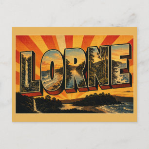Postal Arte de cascada costera de Lorne Victoria Australi