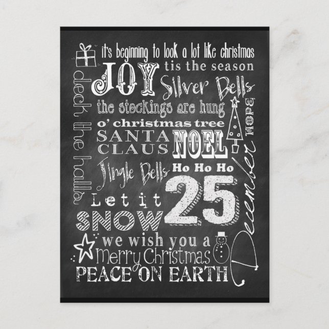 Postal Arte de Chalkboard (Anverso)