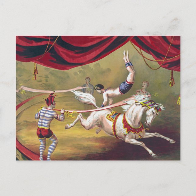 Postal Arte de circo vintage (Anverso)