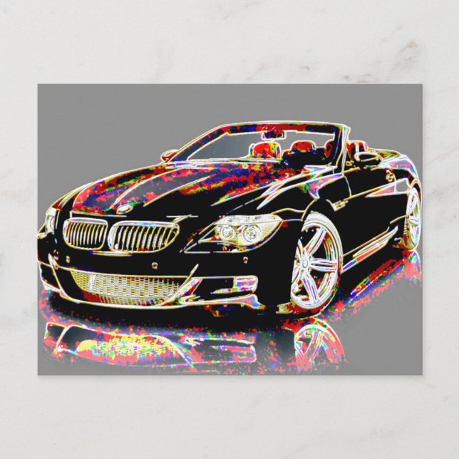 Postal Arte de coches (Anverso)