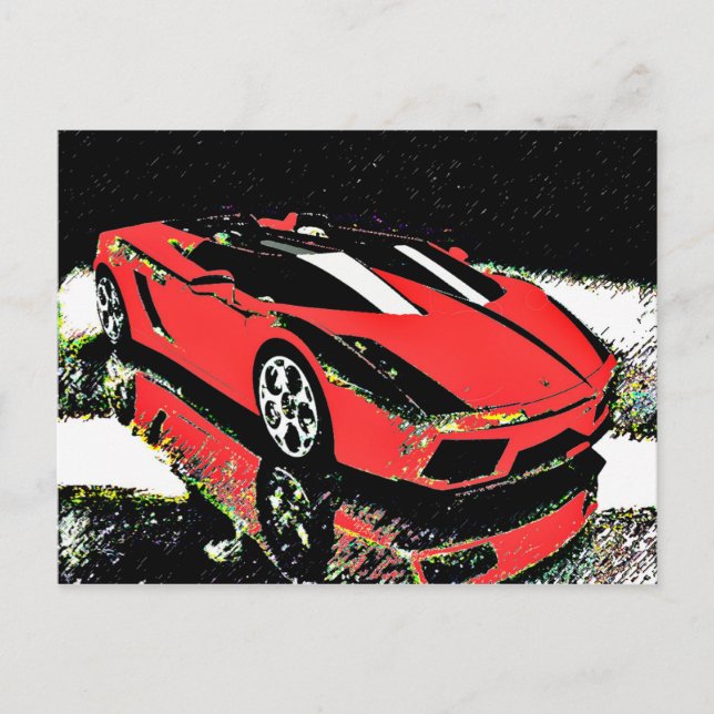 Postal Arte de coches (Anverso)