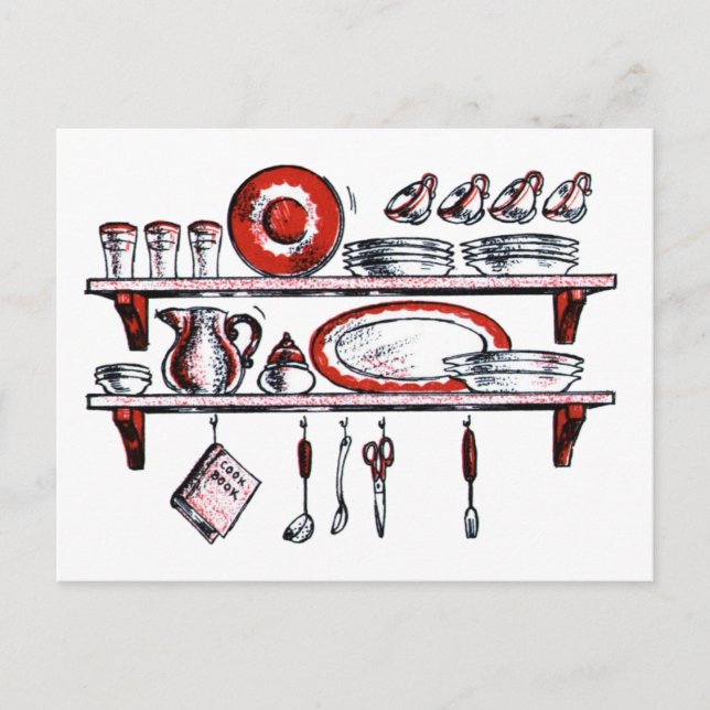 Postal Arte De Cocina Antiguo Y Impresionante (Anverso)