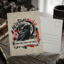 Arte de Collage Gótico Punk de Cuervo